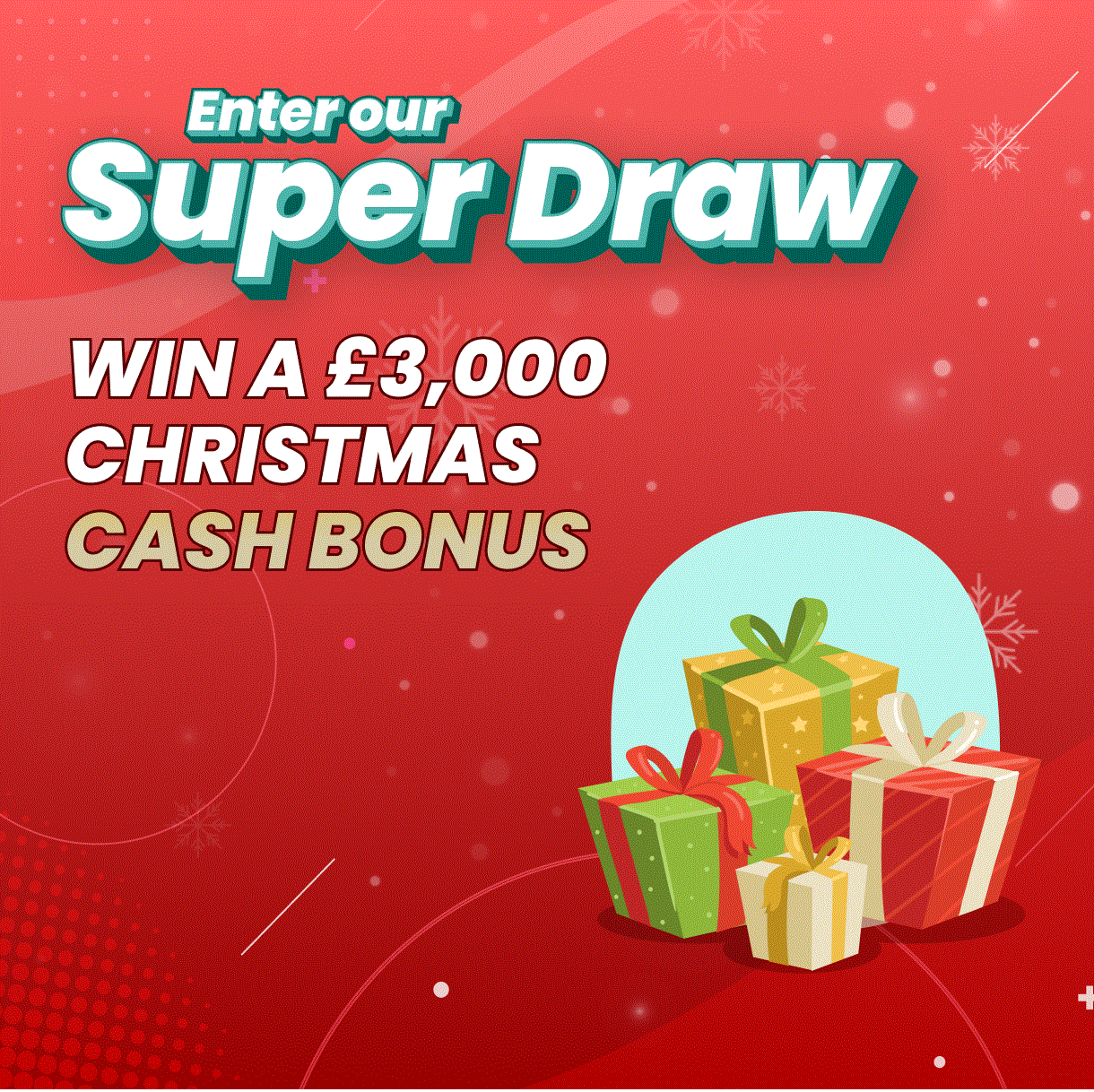 £3,000 cash Christmas super draw lottery prize